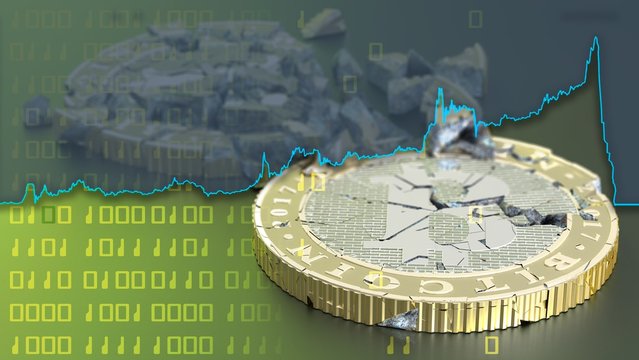 Artwork of Bitcoin Crash