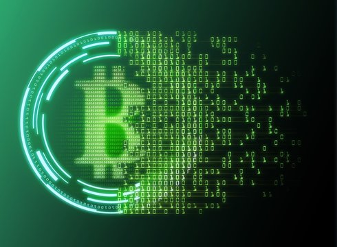 Artwork of Bitcoins