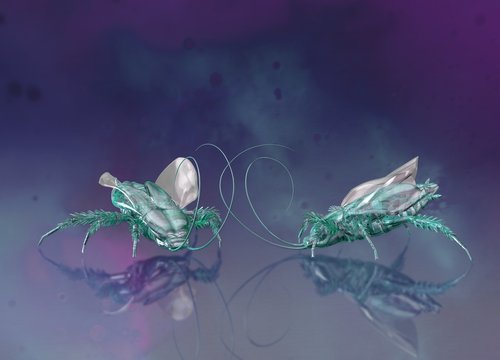 Robotic insects, illustration