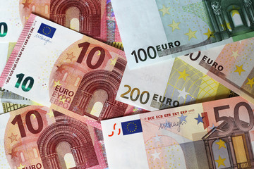 Euro notes forming background 