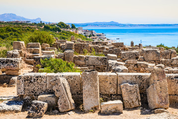 Selinunte, Italy, Sicily. Ancient Greek city on the south coast of Sicily, Italy. Acropolis of Selinunte.