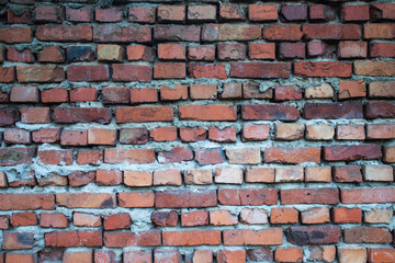 Red brick wall background textured