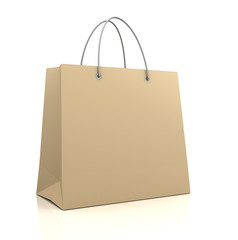 single shopping bag concept       3d illustration