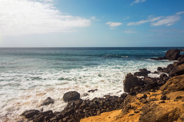 Seaside in Fuerteventura, in golden hour