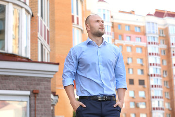 Handsome young man, outdoors