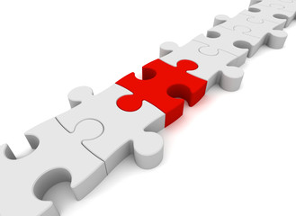 puzzle concept 3d illustration