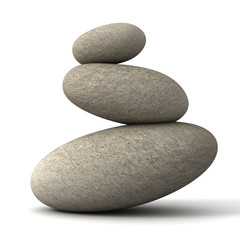 Fototapeta na wymiar balancing stones concept 3d illustration