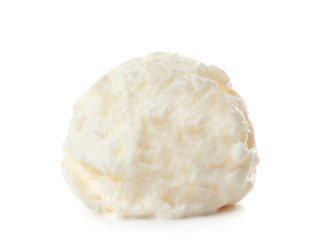 Ice cream ball on white background