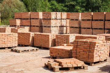 old factory for the production of pale bricks from clay for building purposes