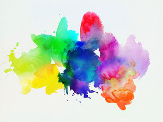 aquarell regenbogen abstrakt freigestellt