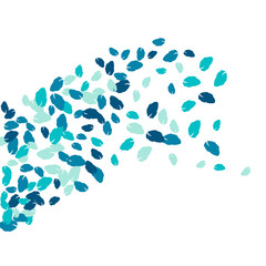 Vector Confetti Background Pattern. Element of design. Colored leaves on a white background