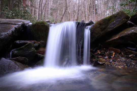 Small Fairytale River Waterfall in the Smokey Mountains