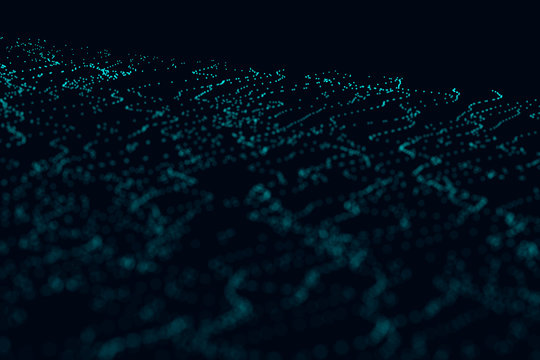 Abstract particle strings background hero