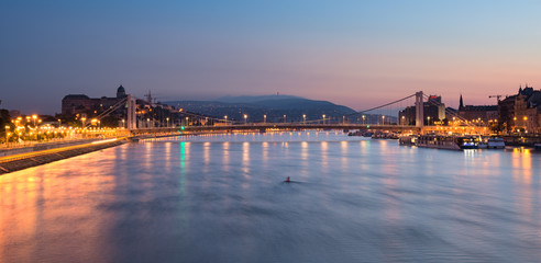 Fototapeta na wymiar Danube river, Budapest panorama