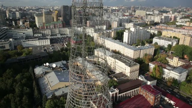 Shukhov television tower in Moscow
