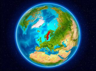 Obraz na płótnie Canvas Sweden on Earth