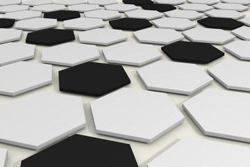 Abstract background 3d hexagon
