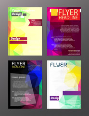 Vector Brochure Flyer Design Layout Templates. Abstract