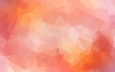 Light Orange polygonal illustration, which consist of triangles. Geometric background in Origami style with gradient. Triangular design for your business