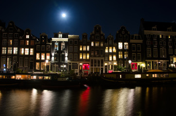 Fototapeta na wymiar redlightdistrict amsterdam