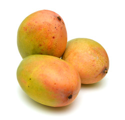 Mango fruit isolated on white background.