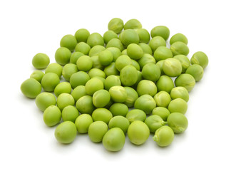 fresh green peas isolated on a white background. Studio photo