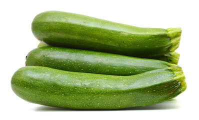 zucchini courgette Isolated on white