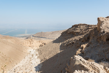 Hiking in Dead Sea area in Israel