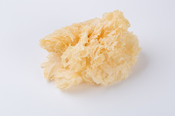 Tremella,chinese food,isolated on white background.