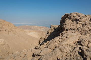 Hiking in Dead Sea area in Israel