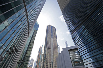 Fototapeta na wymiar Office building as the background, the landmark of Shanghai in China