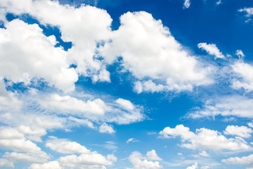 Beautiful group of clouds in the blue sky background.