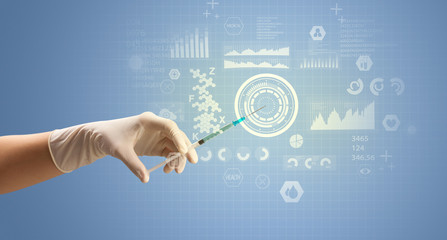 Female doctor holding syringe