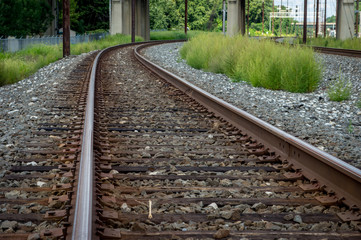 Obraz premium Railroad in Urban Land