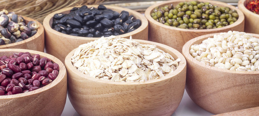 Cereal grains , seeds, beans