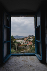 View from the window to old town