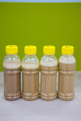 Espresso coffee in plastic bottle