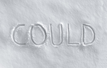 Scritta COULD nella neve