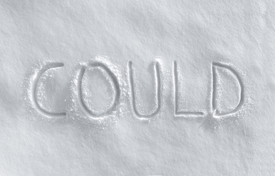 Scritta COULD nella neve