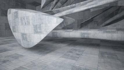 Empty dark abstract concrete smooth interior . Architectural background. 3D illustration and rendering