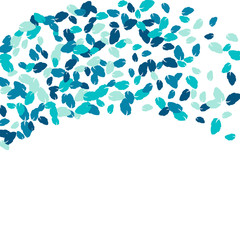 Vector Confetti Background Pattern. Element of design. Colored leaves on a white background