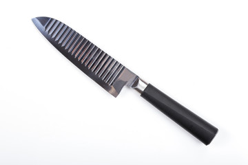 Kitchen knife, cook, chef isolated white background.