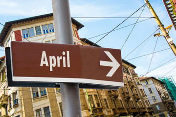 Obraz premium Schild 223 - April