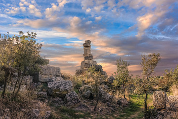 Ruins of an ancient building in a long forgotten city in northwe