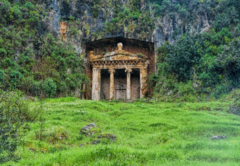 The Tomb of Amyntas, also known as the Fethiye Tomb