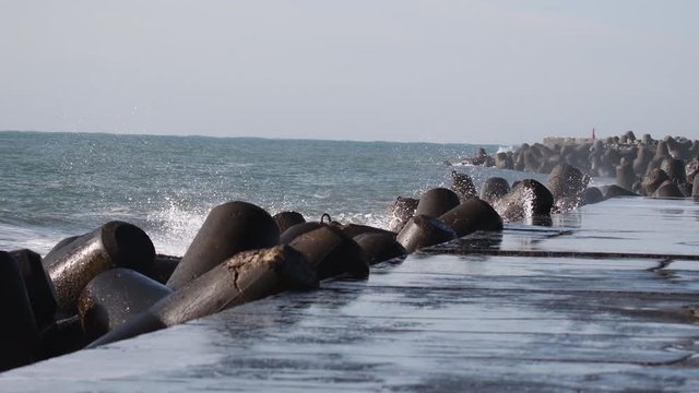 Winetr wave on the tetrapod