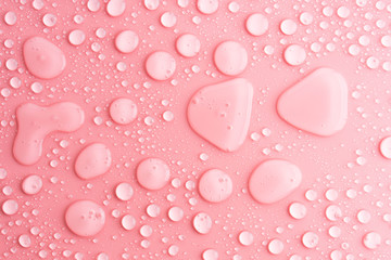 Fototapety  water drops pink  background