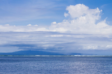 View of Penida island from Bali island, Indonesia