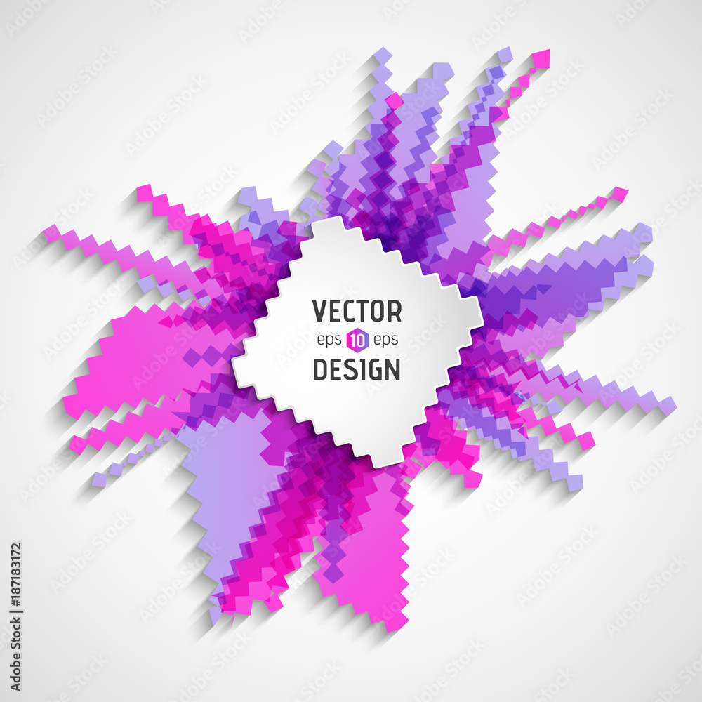 Aufkleber Abstract White Text Design Box on Zigzag Line Pattern