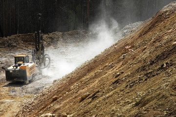 Running Drilling machine